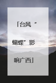 台风“蝴蝶”影响广西