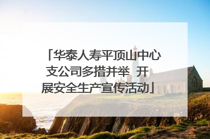 华泰人寿平顶山中心支公司多措并举  开展安全生产宣传活动
