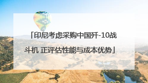 印尼考虑采购中国歼-10战斗机 正评估性能与成本优势