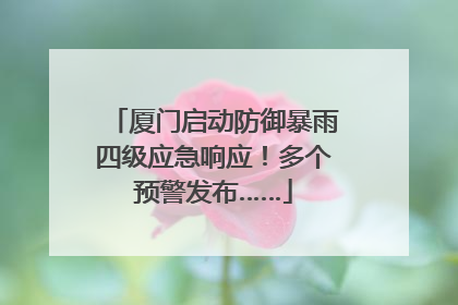 厦门启动防御暴雨四级应急响应！多个预警发布……