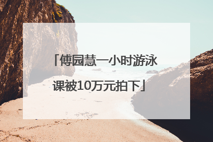 傅园慧一小时游泳课被10万元拍下