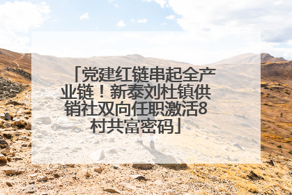 党建红链串起全产业链！新泰刘杜镇供销社双向任职激活8村共富密码