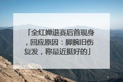 全红婵退赛后首现身，回应原因：脚腕旧伤复发，称最近挺好的