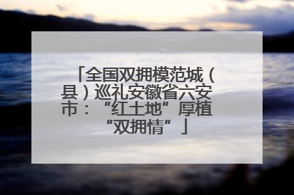 全国双拥模范城（县）巡礼安徽省六安市：“红土地”厚植“双拥情”