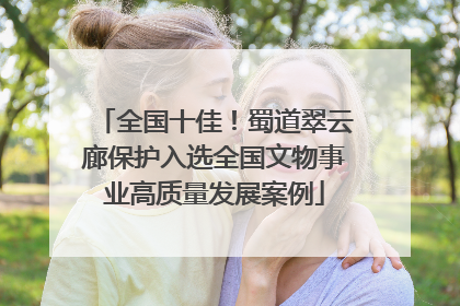 全国十佳！蜀道翠云廊保护入选全国文物事业高质量发展案例