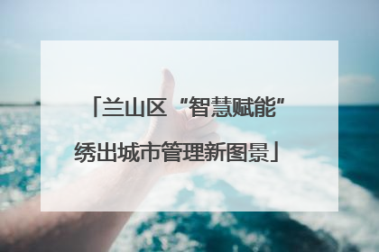 兰山区“智慧赋能”绣出城市管理新图景