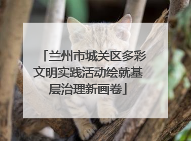 兰州市城关区多彩文明实践活动绘就基层治理新画卷