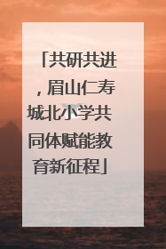 共研共进，眉山仁寿城北小学共同体赋能教育新征程