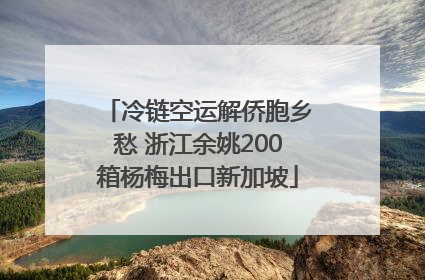冷链空运解侨胞乡愁 浙江余姚200箱杨梅出口新加坡