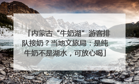 内蒙古“牛奶湖”游客排队接奶？当地文旅局：是纯牛奶不是湖水，可放心喝