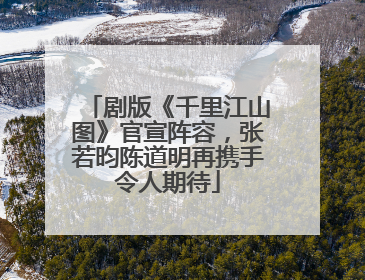 剧版《千里江山图》官宣阵容，张若昀陈道明再携手令人期待