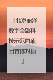 北京丽泽数字金融科技示范园项目首栋封顶