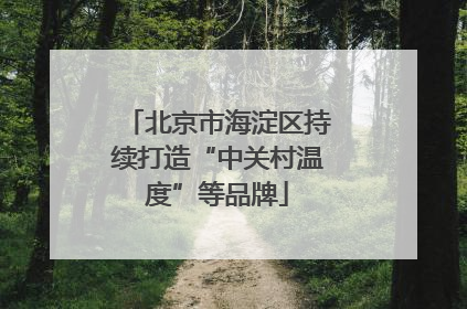 北京市海淀区持续打造“中关村温度”等品牌