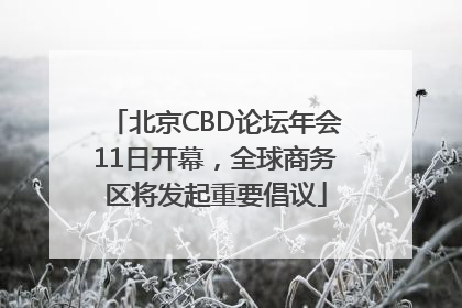 北京CBD论坛年会11日开幕，全球商务区将发起重要倡议