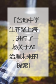 各地中学生齐聚上海，进行了一场关于AI治理未来的探索