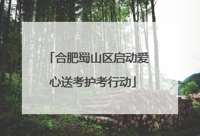 合肥蜀山区启动爱心送考护考行动