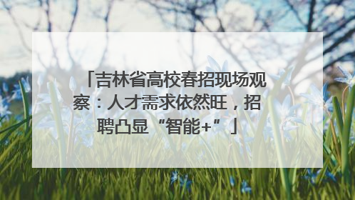 吉林省高校春招现场观察：人才需求依然旺，招聘凸显“智能+”