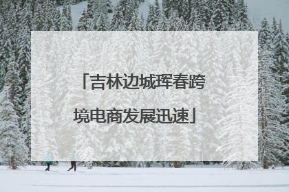吉林边城珲春跨境电商发展迅速