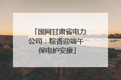 国网甘肃省电力公司：粽香迎端午 保电护安康