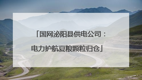 国网泌阳县供电公司：电力护航夏粮颗粒归仓