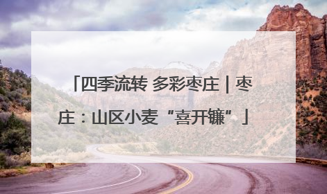 四季流转 多彩枣庄｜枣庄：山区小麦“喜开镰”