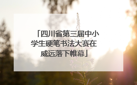 四川省第三届中小学生硬笔书法大赛在威远落下帷幕