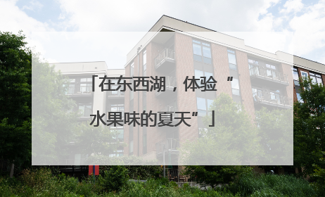 在东西湖，体验“水果味的夏天”