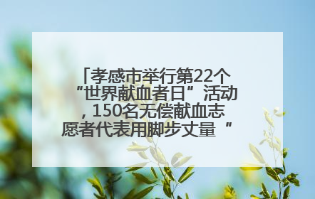 孝感市举行第22个“世界献血者日”活动，150名无偿献血志愿者代表用脚步丈量“中华孝爱第一山”