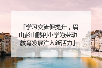 学习交流促提升，眉山彭山鹏利小学为劳动教育发展注入新活力
