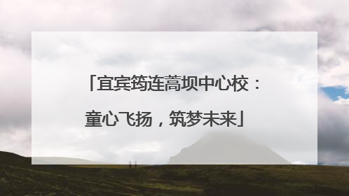 宜宾筠连蒿坝中心校：童心飞扬，筑梦未来