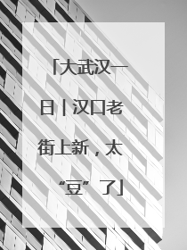 大武汉一日︱汉口老街上新，太“豆”了