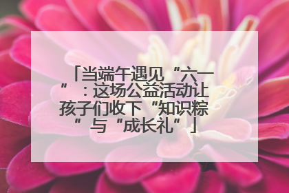 当端午遇见“六一”：这场公益活动让孩子们收下“知识粽”与“成长礼”