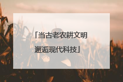 当古老农耕文明邂逅现代科技