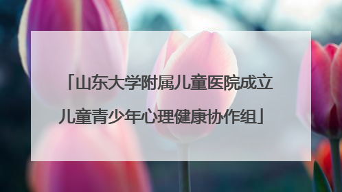 山东大学附属儿童医院成立儿童青少年心理健康协作组