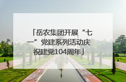 岳农集团开展“七一”党建系列活动庆祝建党104周年