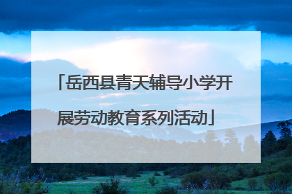 岳西县青天辅导小学开展劳动教育系列活动