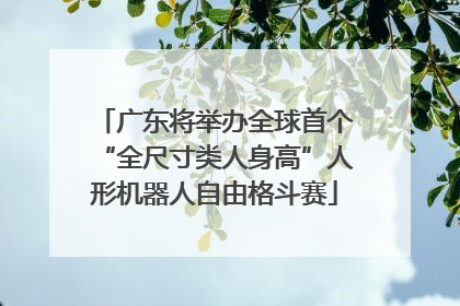 广东将举办全球首个“全尺寸类人身高”人形机器人自由格斗赛