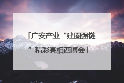 广安产业“建圈强链”精彩亮相西博会