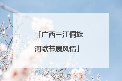 广西三江侗族河歌节展风情