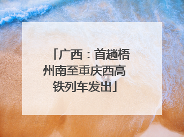 广西：首趟梧州南至重庆西高铁列车发出