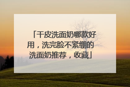 干皮洗面奶哪款好用，洗完脸不紧绷的洗面奶推荐，收藏