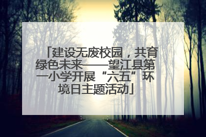 建设无废校园，共育绿色未来——望江县第一小学开展“六五”环境日主题活动