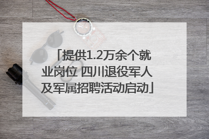 提供1.2万余个就业岗位 四川退役军人及军属招聘活动启动
