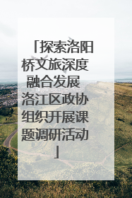 探索洛阳桥文旅深度融合发展 洛江区政协组织开展课题调研活动