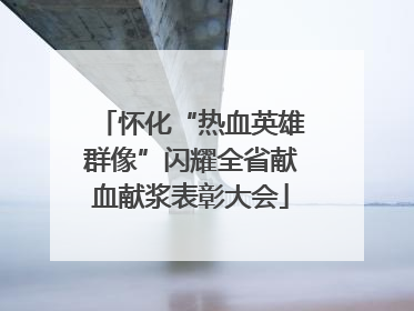 怀化“热血英雄群像”闪耀全省献血献浆表彰大会