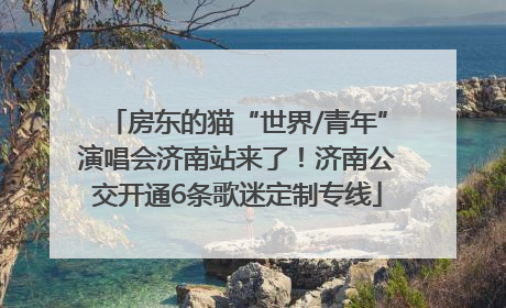房东的猫“世界/青年”演唱会济南站来了！济南公交开通6条歌迷定制专线