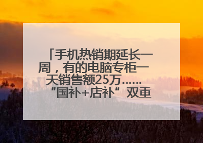 手机热销期延长一周，有的电脑专柜一天销售额25万……“国补+店补”双重优惠点燃德州“考后经济”