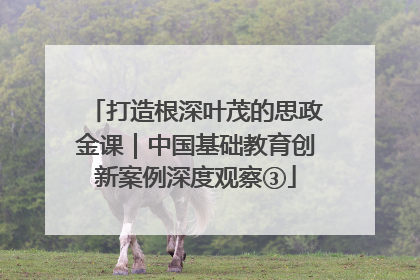 打造根深叶茂的思政金课｜中国基础教育创新案例深度观察③