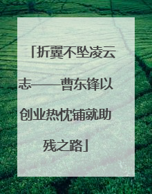 折翼不坠凌云志——曹东锋以创业热忱铺就助残之路