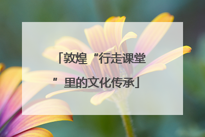 敦煌“行走课堂”里的文化传承